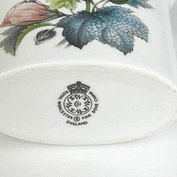 VTG Royal Worcester Ceramic Cigarette Toothpick Holder Summer Flowers Vase 2.7" - Picture 3 of 5